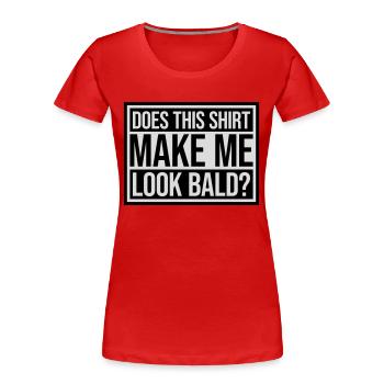 Look chemise chauve citation - T-shirt bio Premium Femme - bleu marine - Devant - Mia (176cm)