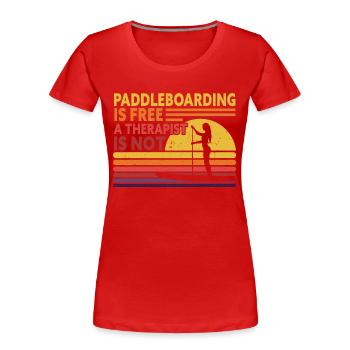 SUP Paddle Board Paddleboarding - Frauen Premium Bio T-Shirt - Navy - Vorne - Mia (176cm)