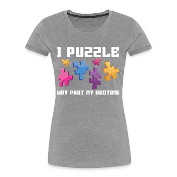 Ich Rätsele Weit Über Meine Schlafenszeit Hinaus - Frauen Premium Bio T-Shirt - Navy - Vorne - Mia (176cm)