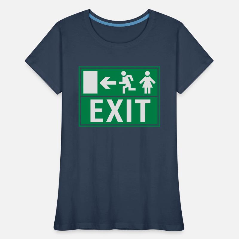 EXIT (FIRE EXIT) T-shirt bio Premium Femme