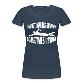 Swimmer Swimmers Swimming Club Swimming Club - Women's Premium Organic T-Shirt - navy - Front - Mia (176cm)