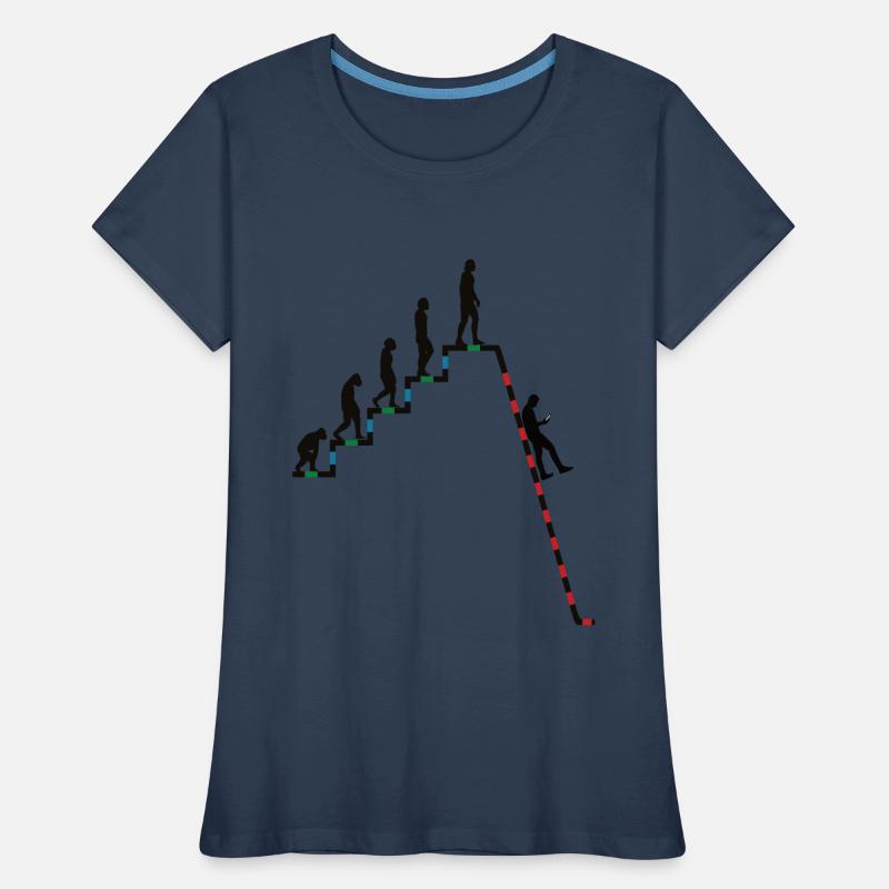 Evolution Richtung Abgrund Frauen Premium Bio T-Shirt