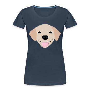 Golden Retriever 2 - T-shirt bio Premium Femme - bleu marine - Devant - Mia (176cm)