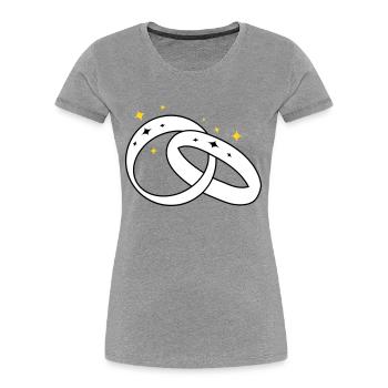 wedding rings for engagement2 - Women's Premium Organic T-Shirt - navy - Front - Mia (176cm)