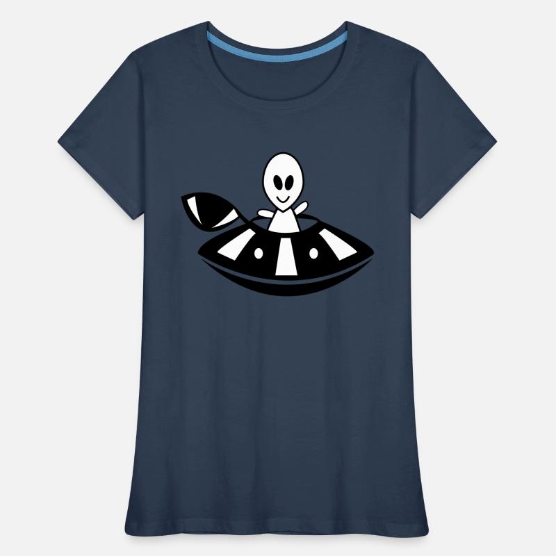 alien ufo Frauen Premium Bio T-Shirt
