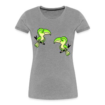 Perroquet 2 - T-shirt bio Premium Femme - bleu marine - Devant - Mia (176cm)