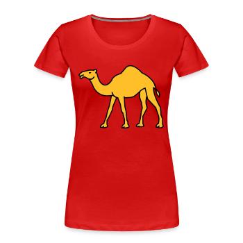 kamel_02 - Women's Premium Organic T-Shirt - navy - Front - Mia (176cm)
