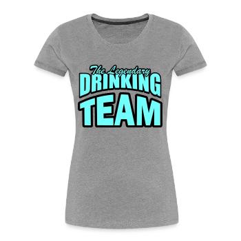 drinking team - Frauen Premium Bio T-Shirt - Navy - Vorne - Mia (176cm)