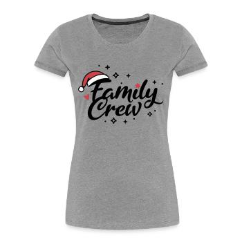 Family Crew Christmas - Women's Premium Organic T-Shirt - navy - Front - Mia (176cm)