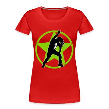 metal_fan_headbanger_112015_a_3c - Frauen Premium Bio T-Shirt - Navy - Vorne - Mia (176cm)