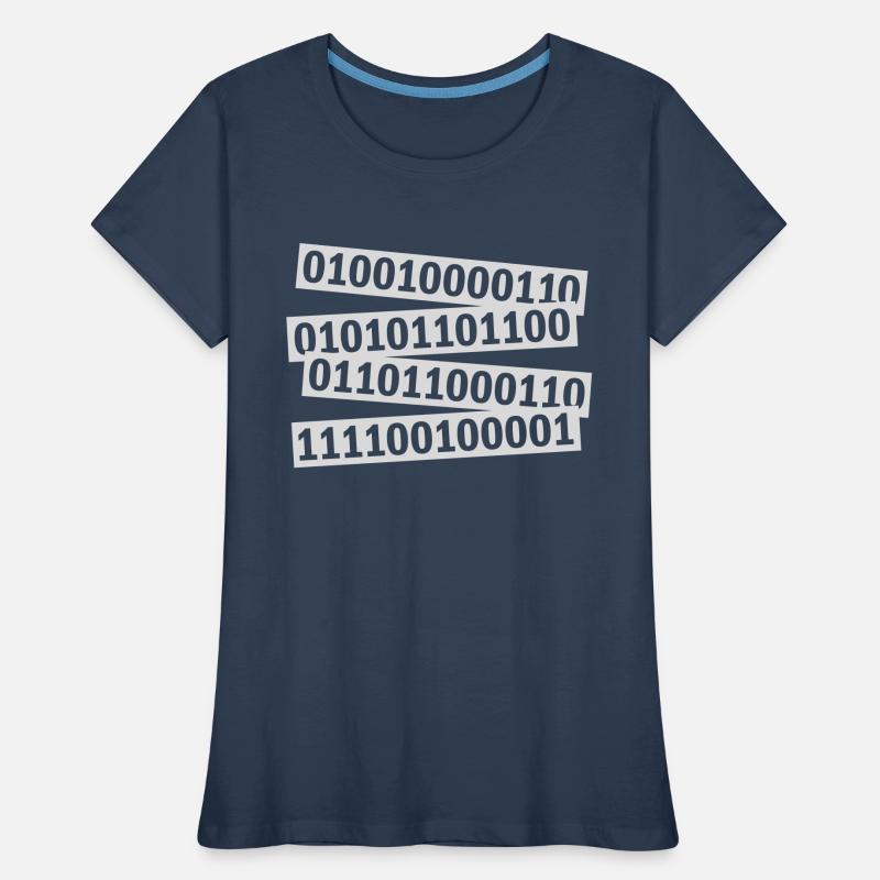 Binär Code Programm Sprache Frauen Premium Bio T-Shirt