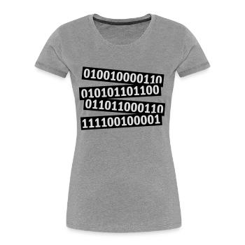 Binär Code Programm Sprache - Frauen Premium Bio T-Shirt - Navy - Vorne - Mia (176cm)