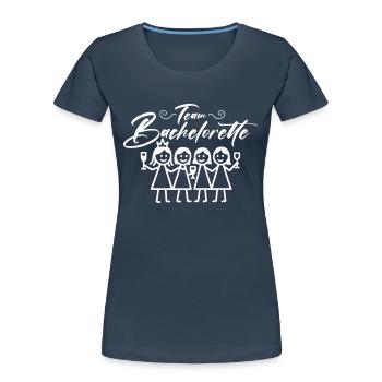 Bachelorette Team Girls - Women's Premium Organic T-Shirt - navy - Front - Mia (176cm)