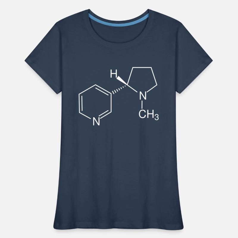 Nicotine structural formula Women's Premium Organic T-Shirt