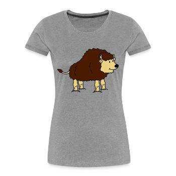 bison - T-shirt bio Premium Femme - bleu marine - Devant - Mia (176cm)
