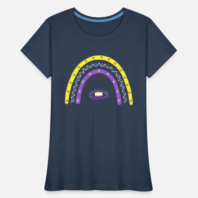 LGBTQ Nonbinary Rainbow Nonbinary Pride T-shirt bio Premium Femme