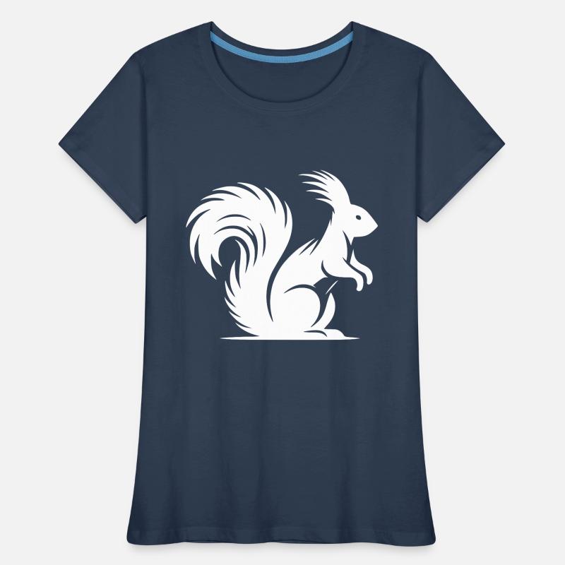 Putziges Eichhörnchen mit buschigem Schwanz Frauen Premium Bio T-Shirt