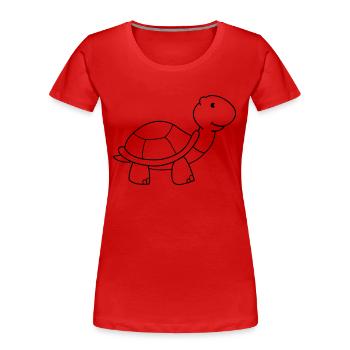 turtle - Women's Premium Organic T-Shirt - navy - Front - Mia (176cm)