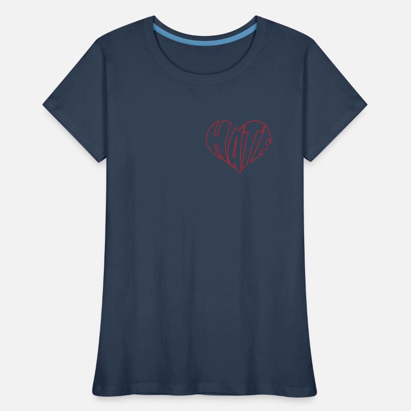 No Hate Dislike Stop Hate Anti Hate Women's Premium Organic T-Shirt