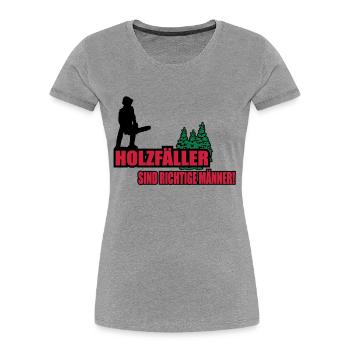 holzfäller - Frauen Premium Bio T-Shirt - Navy - Vorne - Mia (176cm)