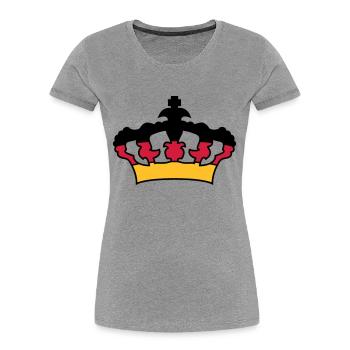 couronne roi reine prince princesse motif Allemagn - T-shirt bio Premium Femme - bleu marine - Devant - Mia (176cm)