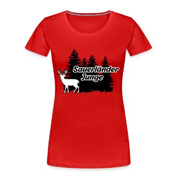 Sauerländer Junge - Frauen Premium Bio T-Shirt -  - Vorne - Mia (176cm)