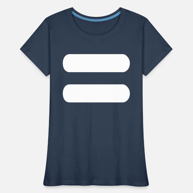 Equal symbol math vector Women's Premium Organic T-Shirt