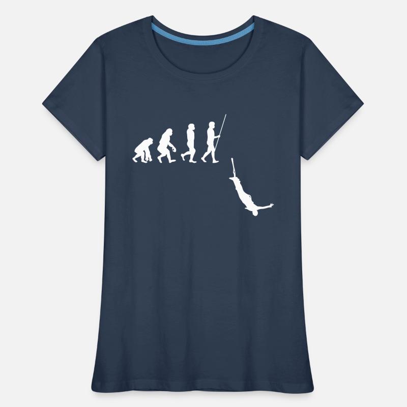 Bungee Jumping Evolution Sport Fun Women's Premium Organic T-Shirt