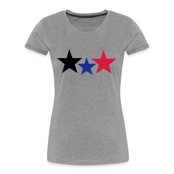 Stars - Frauen Premium Bio T-Shirt - Navy - Vorne - Mia (176cm)