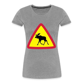 Elch 3clr - Frauen Premium Bio T-Shirt - Navy - Vorne - Mia (176cm)