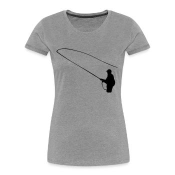 Angler - Frauen Premium Bio T-Shirt - Navy - Vorne - Mia (176cm)