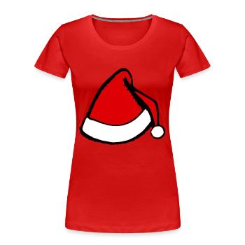Christmas Hat Santa Claus Christmas Vector - Women's Premium Organic T-Shirt - navy - Front - Mia (176cm)