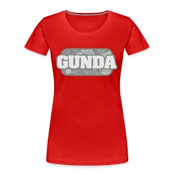Gunda - Frauen Premium Bio T-Shirt - Navy - Vorne - Mia (176cm)