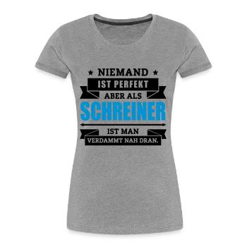 Funshirt Schreiner - Frauen Premium Bio T-Shirt - Navy - Vorne - Mia (176cm)