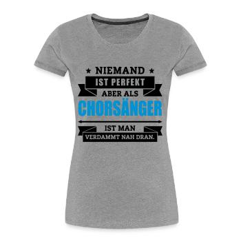 Funshirt Chorsänger - Frauen Premium Bio T-Shirt - Navy - Vorne - Mia (176cm)