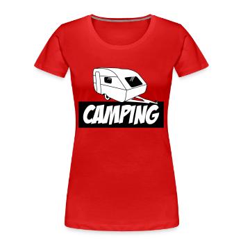Camping - Die pure Leidenschaft - Frauen Premium Bio T-Shirt - Navy - Vorne - Mia (176cm)