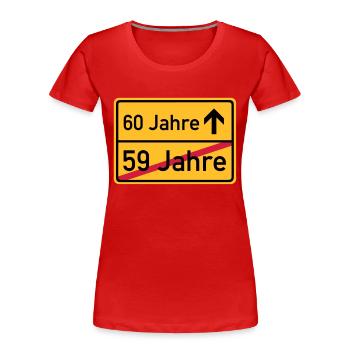 ortsschild_59__jahre__f3 - Frauen Premium Bio T-Shirt - Navy - Vorne - Mia (176cm)