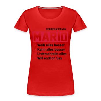 mario - Frauen Premium Bio T-Shirt -  - Vorne - Mia (176cm)