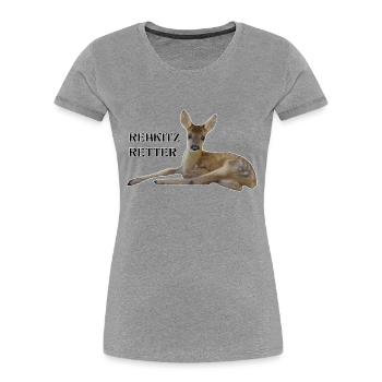 Rehkitz 8 - Frauen Premium Bio T-Shirt - Navy - Vorne - Mia (176cm)