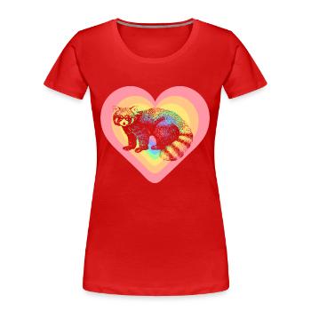 Roter Panda - Frauen Premium Bio T-Shirt - Navy - Vorne - Mia (176cm)