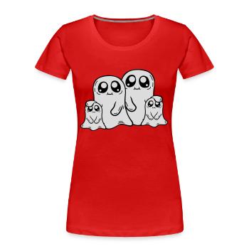 Parents Children Ghosts Family - Women's Premium Organic T-Shirt - navy - Front - Mia (176cm)