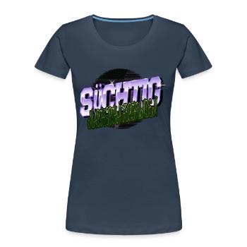 zitat witzig terrier geburtstagsgeschenkidee - Frauen Premium Bio T-Shirt - Navy - Vorne - Mia (176cm)