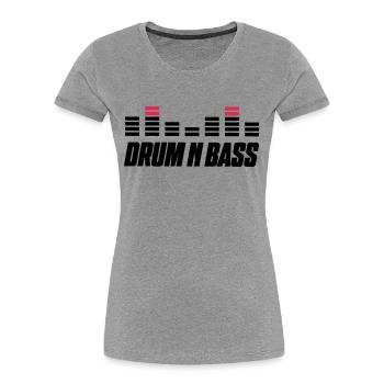 Drum Bass - T-shirt bio Premium Femme - bleu marine - Devant - Mia (176cm)