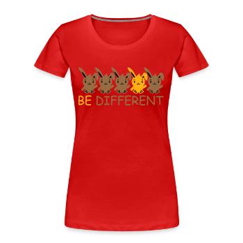 5 Hasen Freunde Unterschied Be Different Anders - Frauen Premium Bio T-Shirt - Navy - Vorne - Mia (176cm)
