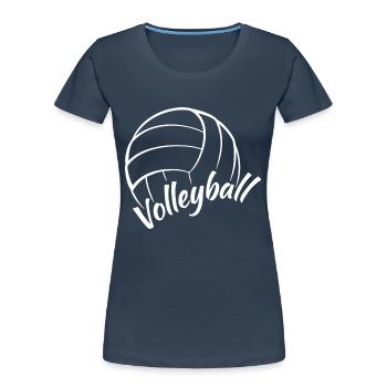 Volley-ball - T-shirt bio Premium Femme - bleu marine - Devant - Mia (176cm)