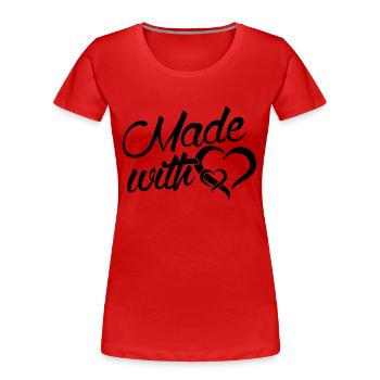 Made with heart - baby - newborn-family-child - Women's Premium Organic T-Shirt - navy - Front - Mia (176cm)