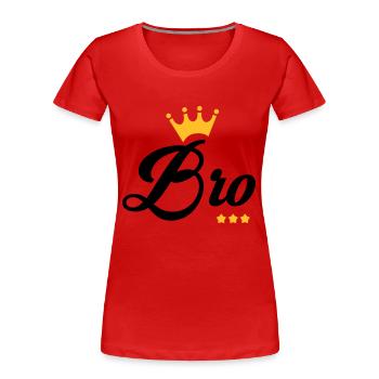 Frère Frangin Frere Naissance Bébé Frérot - T-shirt bio Premium Femme - bleu marine - Devant - Mia (176cm)