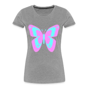 Butterfly Butterfly Insects Spring Summer colorful - Women's Premium Organic T-Shirt - navy - Front - Mia (176cm)