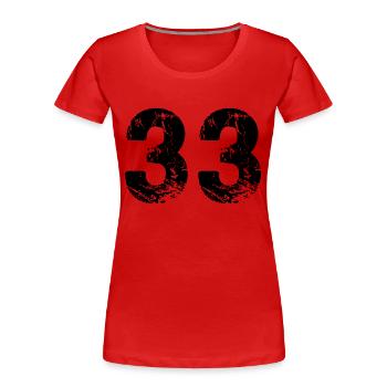 33 - Women's Premium Organic T-Shirt - navy - Front - Mia (176cm)