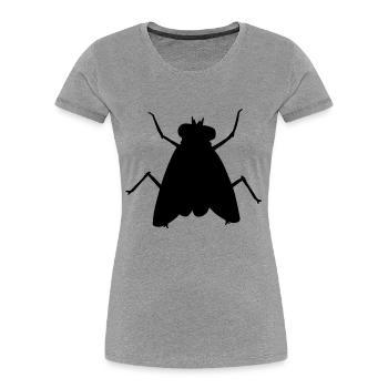 Silhouette Small House Fly Insect - Women's Premium Organic T-Shirt - navy - Front - Mia (176cm)